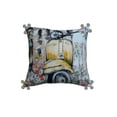 thumbnail image 1 of Throw Pillow Cover Embroidered Hand Illsutrated Scooter, 1 of 1