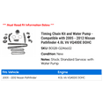 thumbnail image 2 of Timing Chain Kit and Water Pump - Compatible with 2005 - 2012 Nissan Pathfinder 4.0L V6 VQ40DE DOHC 2006 2007 2008 2009 2010 2011, 2 of 2