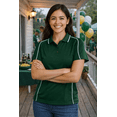 thumbnail image 4 of Expert Brand Women's Oxymesh™ Dry Fit Athletic Malibu Polo Shirt, Forest Green, XL, 4 of 7