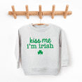 thumbnail image 2 of Bump and Beyond Designs Toddler Kiss Me I'm Irish St. Patrick's Day Sweatshirt (Natural 2T), 2 of 5