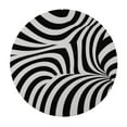 thumbnail image 2 of JEUXUS  Round Table cover Waterproof Tablecloth Geometric Design of Floral Patterns Wipable Polyester Cloth Spring Summer Party Table Cover Abstract Black and White, 2 of 7