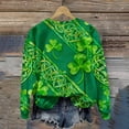 thumbnail image 7 of Aobny Blouse Tops for Women St Patrick's Shamrock Shirts Pullover Green Long Sleeve Crew Neck Funny T Shirts for Women,M, 7 of 7