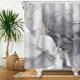 thumbnail image 3 of Cortina de ducha de mármol gris de 183 x 213 cm, textura abstracta de mármol, rayas doradas, moderna decoración artística de tinta de lujo, cortina de bañera para decoración de baño, tela de, 3 of 6