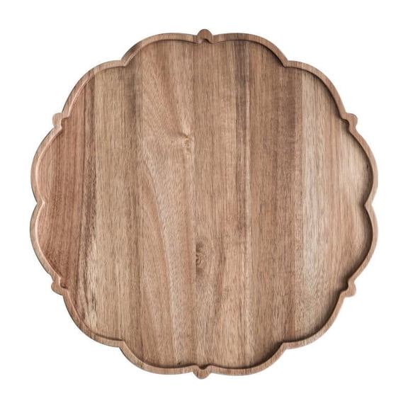 Flower Shape Wood Serving Trays,House Warming Gifts New Home Decor,Wooden Food Storage Tray, Coffee Table Living Room Bedroom Entryway Decoration(1pc-LI)