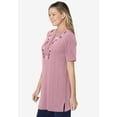 thumbnail image 3 of Woman Within Plus Size 7-Day Embroidered Pointelle Tunic, 3 of 3