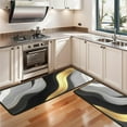 thumbnail image 3 of Kitchen Rugs Sets Of 2,Black White Gold Marble Pattern Anti Fatigue Kitchen Mat Rugs Non Slip Washable,Decorative Kitchen Floor Mats for Kitchen,Sink,Laundry,17"x47"+17"x47", 3 of 5