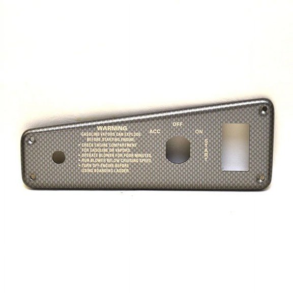 Rinker Boat Blank Ignition Panel | 230 Gray Gold Plastic