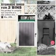 thumbnail image 4 of Outsunny Double Garbage Bin Shed, Lockable Storage Shed with Openable Lid, 4 of 9