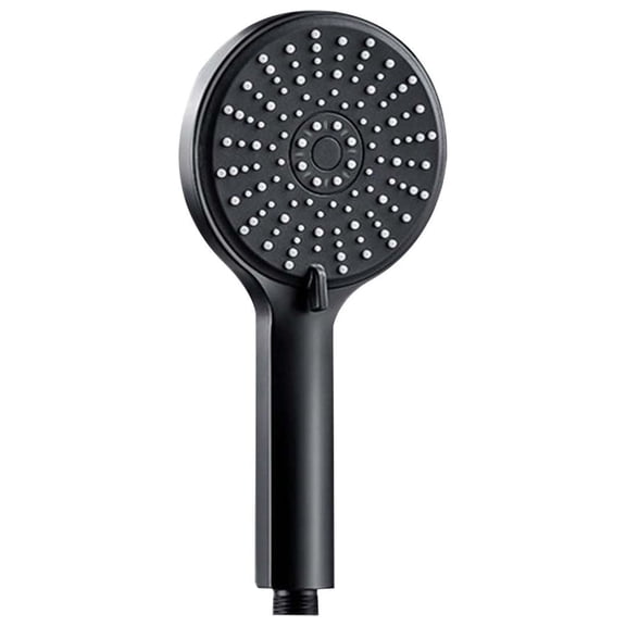 WJHWSX Shower Heads 5 Setting,Clearance Adjustable Shower Head,Round,Plastic,Black