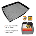thumbnail image 3 of Cooks Innovations Oven Crisper Grill Basket - Crisping Sheet for Baking Crisp Pizza, Chips, Fries, & More -  Dishwasher Safe Air Fry Basket Black, 3 of 7