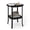 Black, variant on Gymax Round End Table 2-Tier Night Stand w/Storage Shelf Industrial Bedside Table Rustic Brown & Black