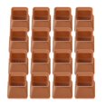 thumbnail image 3 of 16 PCS cubierta de protección de silicona de muebles, protectores de piso de pierna de silla forma forma forma y cuadrada, tapas de pierna de silicón elástica, Cuadrado marrón Soledad gorras para piernas cubre almohadillas, 3 of 10