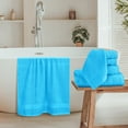 thumbnail image 3 of MALLONI HOME 8 Piece Towel Set 100% Ring Spun Cotton, 2 Bath Towels 27x54, 2 Hand Towels 16x28 and 4 Washcloths 13x13 - Ultra Soft Highly Absorbent Machine Washable Hotel Spa Quality - Turquoise Blue, 3 of 7