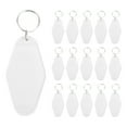 thumbnail image 1 of Unique Bargains Vintage Motel Keychain Blank Hotel Keychains Rhombus Retro Key Tag, White, 16 Pack, 1 of 7