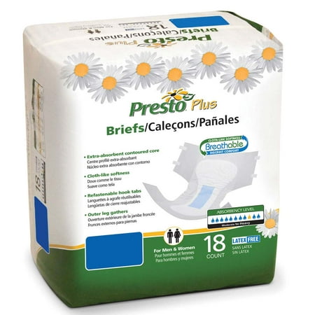 

Presto Supreme Brief X-large 58 -64 Part No. Abb21050 (15/package)