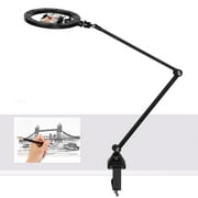 Ring Light with Stand and Phone Holder, Metal Clamp Arm with 10'' Selfie Light for iPhone 14 13 12 11 Xs Xr for Zoom Calling, Vlog, Drawing, Online Course