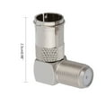 thumbnail image 4 of 5 Pcs 90 Degree TV Aerial Cable Connector Screw On Male to Female Right Angle F Type Adapters for Wall Mounted TVs, 4 of 7