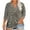 Z2-Khaki tops women, variant on QETYUW Women's Plus Size 3/4 Sleeve Tops Boho Floral Printed Shirts Loose Fit Notch V Neck Tunic Summer Casual Blouses
