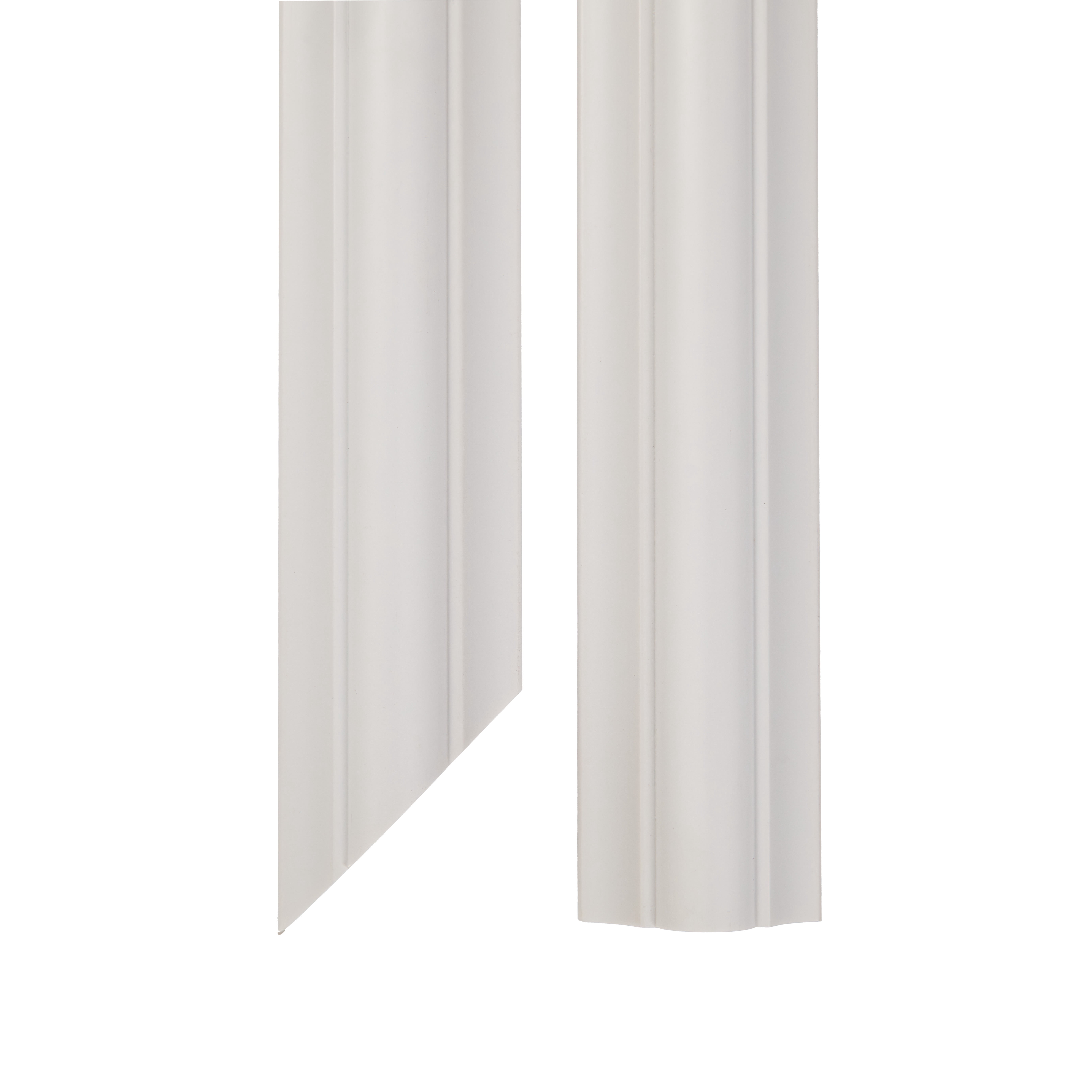 MSI White 54 in. x 36 in. Peel & Stick Wall Molding Panel Kit for DIY Wainscoting (2-Panel Layout, 24 Linear Ft.)