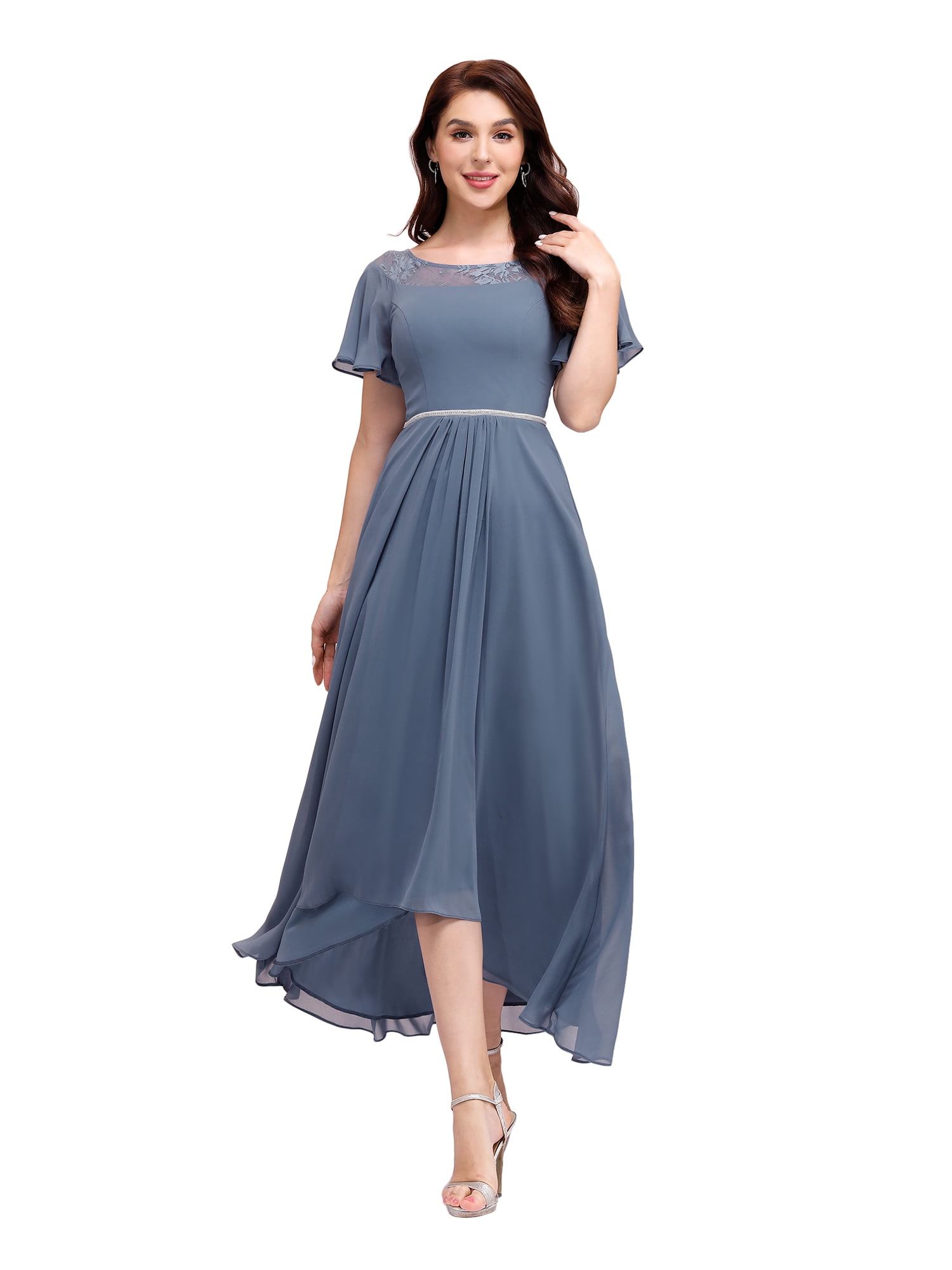 navy blue midi bridesmaid dress