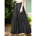 thumbnail image 2 of Cueply Long Skirts for Women Pleated Elastic High Waist drawstring Tiered Maxi Skirt with Pockets, 2 of 7