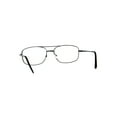 thumbnail image 4 of Mens Metal Rim Classic Rectangular Bifocal Reading Eye Glasses Gunmetal 2.0, 4 of 4