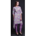 thumbnail image 5 of Bimba Purple Leaves & Flower Floral Asymmetric Kurta Indian Tunic Tops For Women Printed Indian Clothing XXX-Large, 5 of 6
