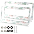 thumbnail image 2 of GZHJMY Cute Cacti License Plate Frames Set of 2, Universal Aluminum License Plate Holders 2 Holes Car Tag Frames Automotive Exterior Accessories with Screw Caps Decorative, 2 of 7