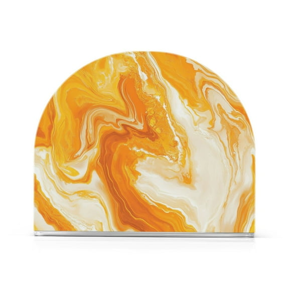 Table Napkin Holder, One Sizex1 Kitchen Napkin Holder Acrylic Napkin Holder Restaurant Napkin Holder Beautiful Orange Marble