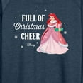 thumbnail image 3 of Disney - Full Of Christmas Cheer Ariel - Women's Lightweight French Terry Long Sleeve Shirt, 3 of 5