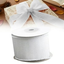 PLJFXXM 1.57 Inch x 5 Yard Natural Burlap Ribbon - Woven DIY Craft Ribbon for Gift Wrapping, Wreath, Holiday & Floral Decor