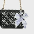 thumbnail image 2 of Unique Bargains 1 Pc Trendy Bow Scarf Letter T Handbag Charm Decorative Keychain Blue Purple, 2 of 5