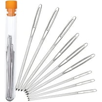 Large-Eye Blunt Needles Set of 9, Stainless Steel Yarn Knitting Sewing Needles