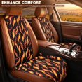 thumbnail image 3 of CHAQLIN Dustproof Car Front Seat Covers for SUV, Polyester Removable Seat Protector, Black Orange Flame Pattern, 3 of 7