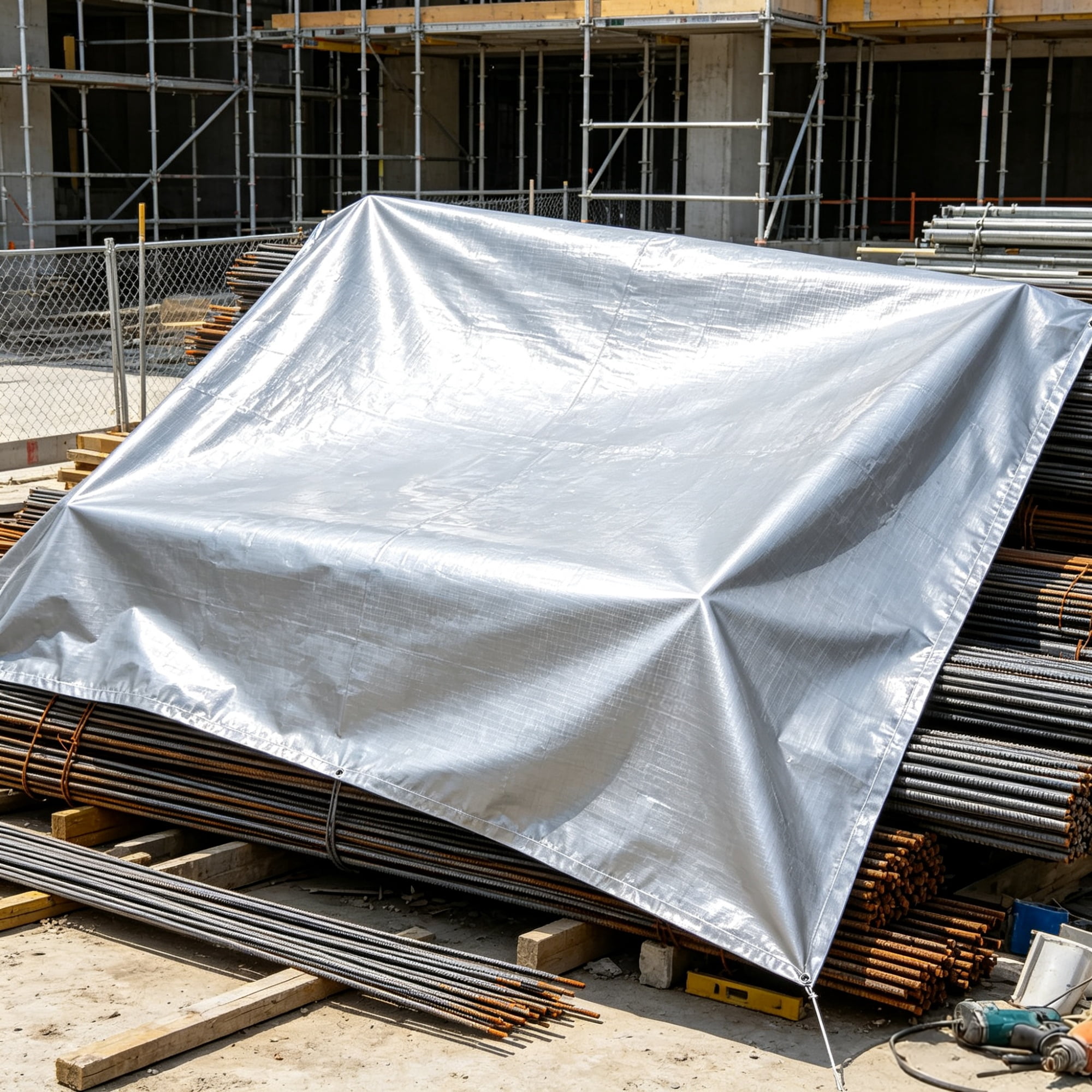 20x30FT Heavy Duty Waterproof Tarp 10 Mil, Plastic Poly Tarpaulin Cover, UV Tear & Temperature Resistant, Multi-Purpose Outdoor Tarp with Reinforced Grommets