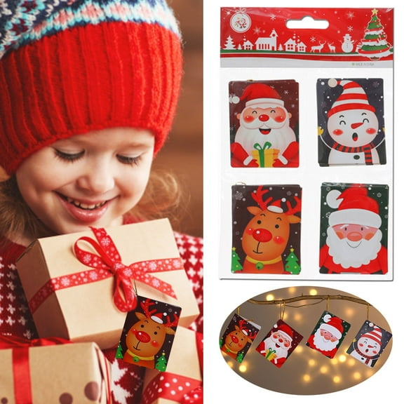 8PcsChristmas Tree Decoration Cards Christmas Greeting Cards Envelopes Christmas Cards Blank Note Cards Christmas Tree Wishing Card Merry Christmas Greeting Cards Christmas Gi