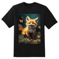 thumbnail image 2 of Plus Size Shirt for Women Black Tops for Women Short Sleeves Shirt for Women Fox T Shirt Crewneck Shirt for Women XS, 2 of 5