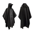 thumbnail image 1 of Poncho de lluvia unisex con capucha para adultos y mujeres con bolsillos Chubasquero de una sola pieza de PU multifuncional, 1 of 5