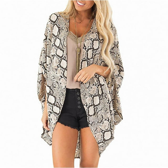 New Womens Summer Tops 2023 Fashion Round-Neck 3/4 Sleeve Print Casual Outing Blouses Tops Plus Size Long Sleeve Shirt for Women