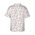 thumbnail image 3 of Uemuo Cute Rabbit Printed Regular Fit Short Sleeve Casual Hawaiian Shirt for Men,Aloha shirt,Tropical shirt,Floral print shirt,Vacation Beach shirt-Medium, 3 of 9