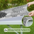 thumbnail image 6 of Black Floral and Petal Pattern Square Fitted Tablecloth with Elastic Edge,Square Table Cover,Washable Elastic Table Cover for Home Kitchen Party Decor 36"x36", 6 of 6