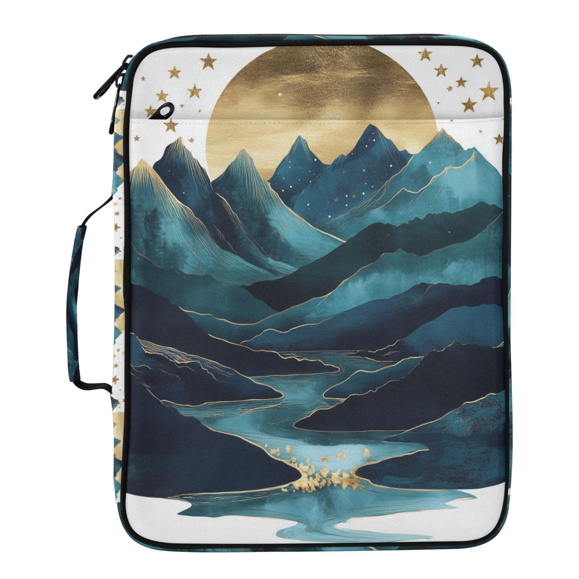 FORMRS Accordion File Folder A4 Size 7-Pocket Expanding Document Organizer Bag with 3 Ring Binder, Blue Mountains