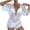 White, variant on VerPetridure Bikini Sets for Women High Waisted Women's Solid Color Split Three-piece Bikini Swimsuit