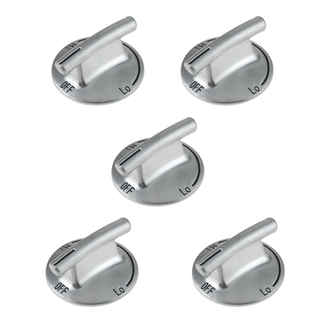 CSYANXING Silver Stove Control Knobs Ideal Replacement for KGCD807XBL00 & Other Maytag Ovens