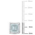 thumbnail image 4 of Everly Women's 3ct TGW Square-Cut Aquamarine Sterling Silver Solitaire Stud Earrings, 4 of 8
