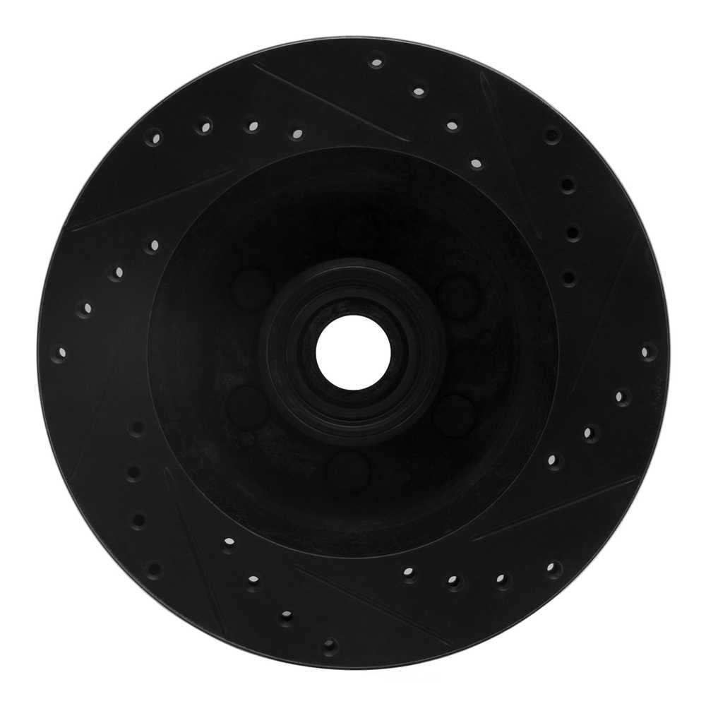 Dynamic Friction Company 633-40068L DFC Brake Rotor - Drilled And Slotted - Black