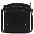 thumbnail image 1 of Bandolera ALYSSA con triple bolsillo grande con cremallera, color negro, 1 of 7