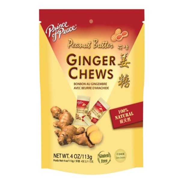 Prince Of Peace Ginger Chews Peanut Butter 4 Oz Bag 235604 OC Walmart