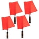 thumbnail image 2 of Bandera de árbitro para eventos de pista y campo, bandera de poste de acero inoxidable, banderas de señal manual (rojo), 4 Uds., 2 of 5