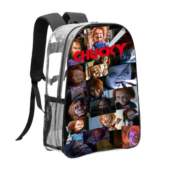 chucky Pattern Transparent Backpack Lightweight And fashionable Showcasing Personality And Leading The Trend